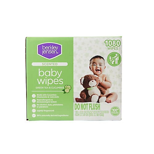 Berkley Jensen Green Tea & Cucumber Scented Baby Wipes 1080 ct. - Home/Baby & Kids/Diapers & Wipes/Wipes/ - Berkley Jensen