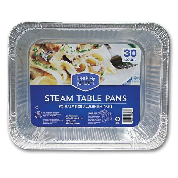 Berkley Jensen Half-Size Steam Table Pans 30 ct. - Berkley Jensen