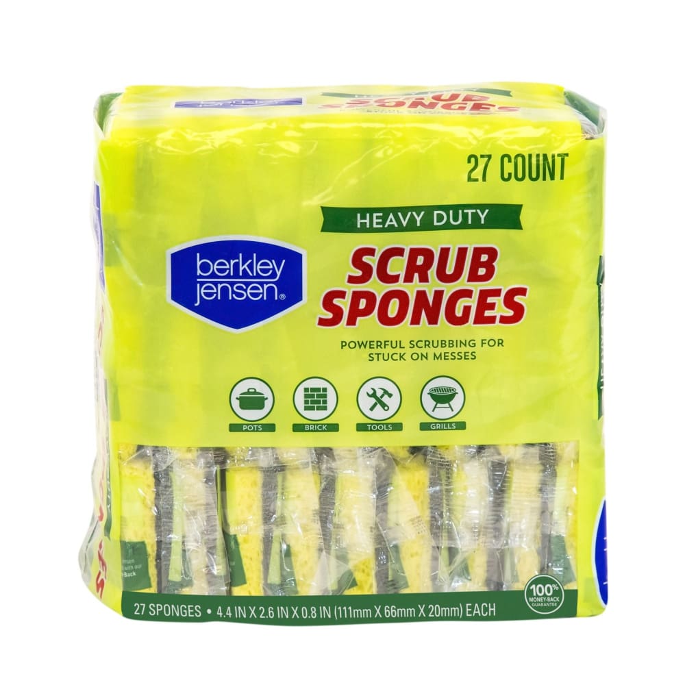 Berkley Jensen Heavy Duty Cellulose Scrub Sponges 27 ct. - Berkley