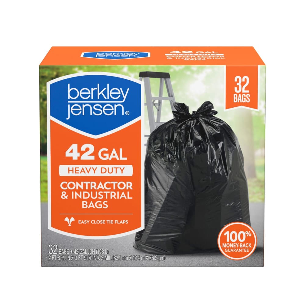 Berkley Jensen Heavy Duty Contractor & Industrial Bags 32 ct./42 gal. - Berkley