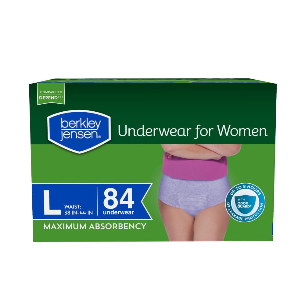 Berkley Jensen Incontinence and Post Partum Underwear for Women Size Large 84 ct. - Berkley Jensen