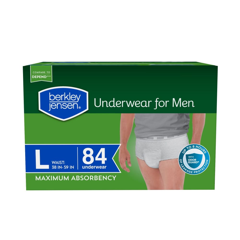 Berkley Jensen Incontinence Underwear for Men Size Large 84 ct. - Berkley Jensen