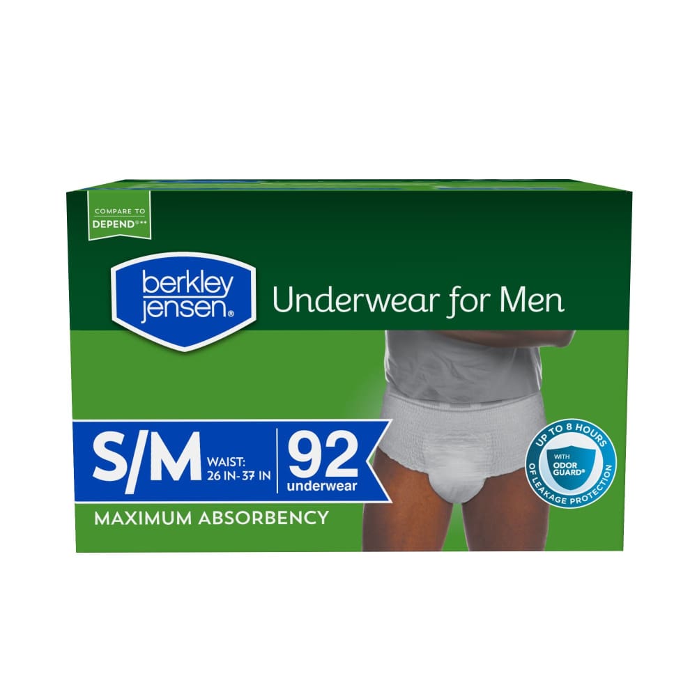 Berkley Jensen Incontinence Underwear for Men Size Small/Medium 92 ct. - Berkley Jensen