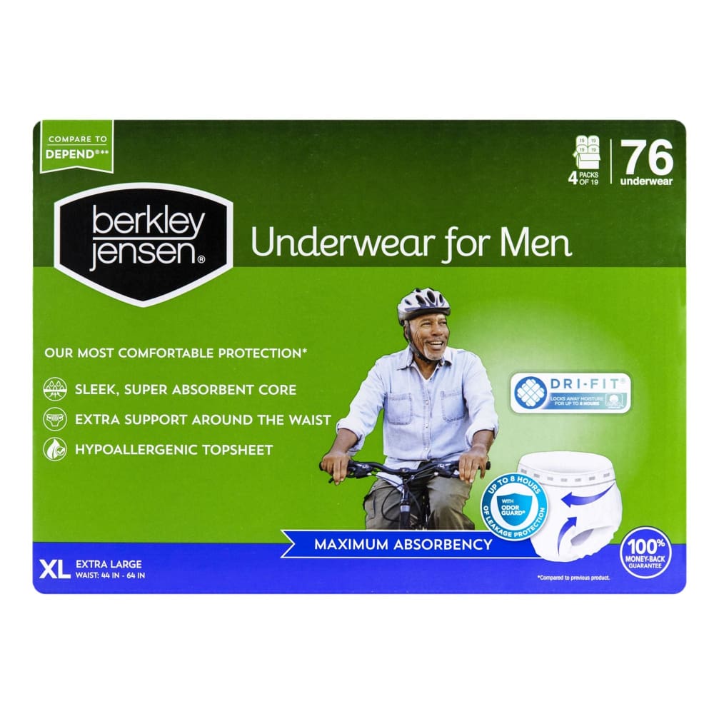 Berkley Jensen Berkley Jensen Incontinence Underwear for Men - XL 76 ct. - Home/Health & Beauty/Personal Care/Incontinence/ - Berkley Jensen