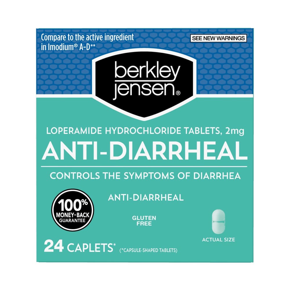 Berkley Jensen Loperamide Hydrochloride Anti-Diarrheal 2 mg Tablets 24 ct. - Berkley Jensen