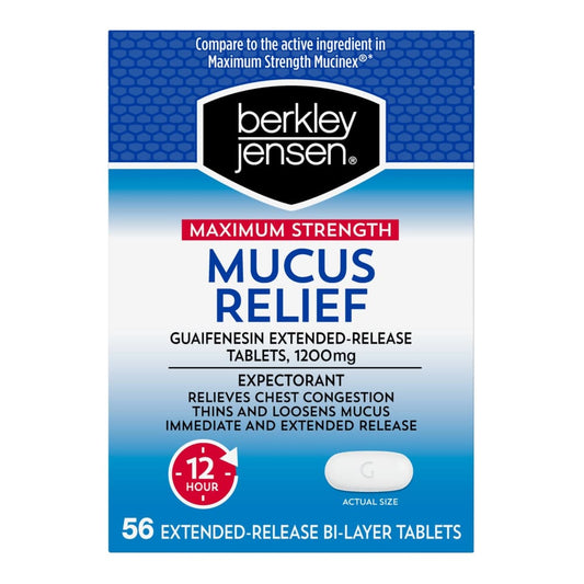 Berkley Jensen Maximum Strength Mucus Relief 56 ct. - Berkley Jensen