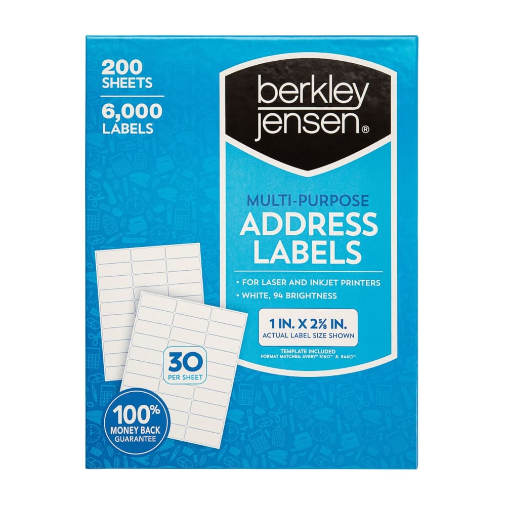 Berkley Jensen Multi-Purpose Address Labels 6,000 ct. - Berkley Jensen