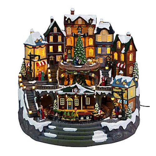 Berkley Jensen Musical Christmas Village with Motorized Train - Home/Seasonal/Holiday/Holiday Decor/Christmas Decor/ - Berkley Jensen