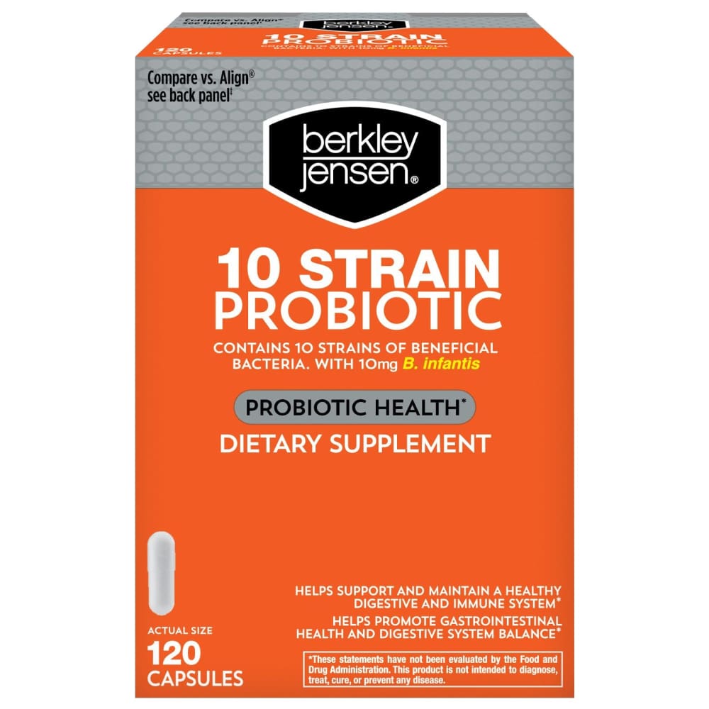Berkley Jensen Natural 10-Strain Probiotic Dietary Supplement 120 ct. - Berkley Jensen