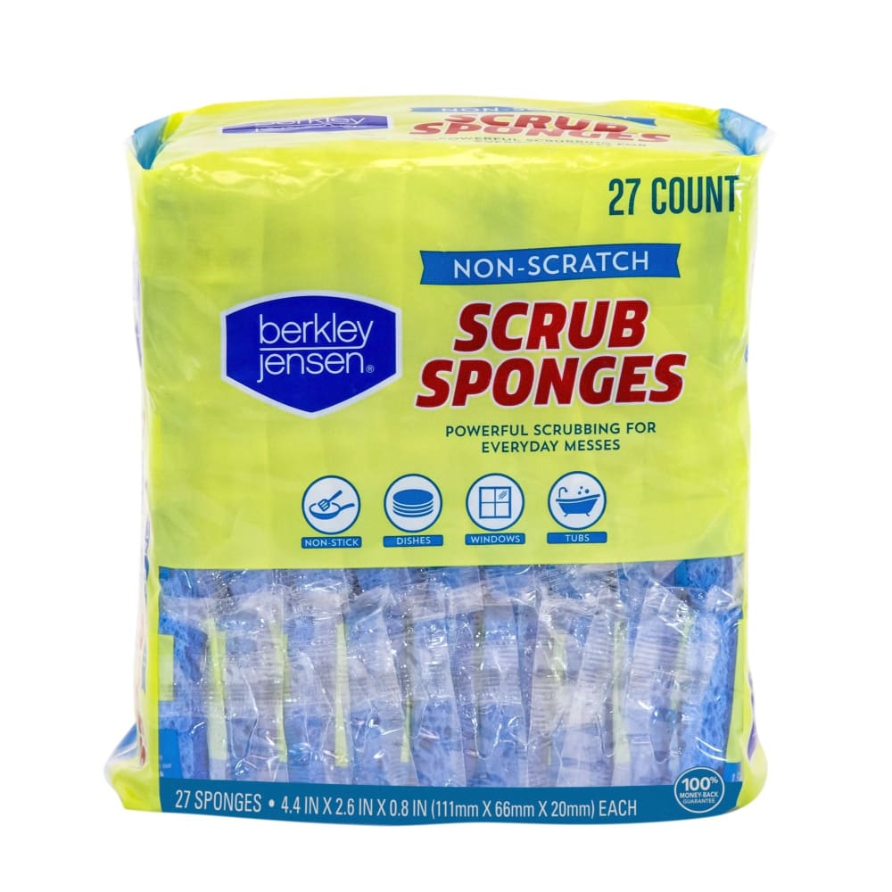 Berkley Jensen Non Scratch Cellulose Scrub Sponges 27 ct. - Berkley
