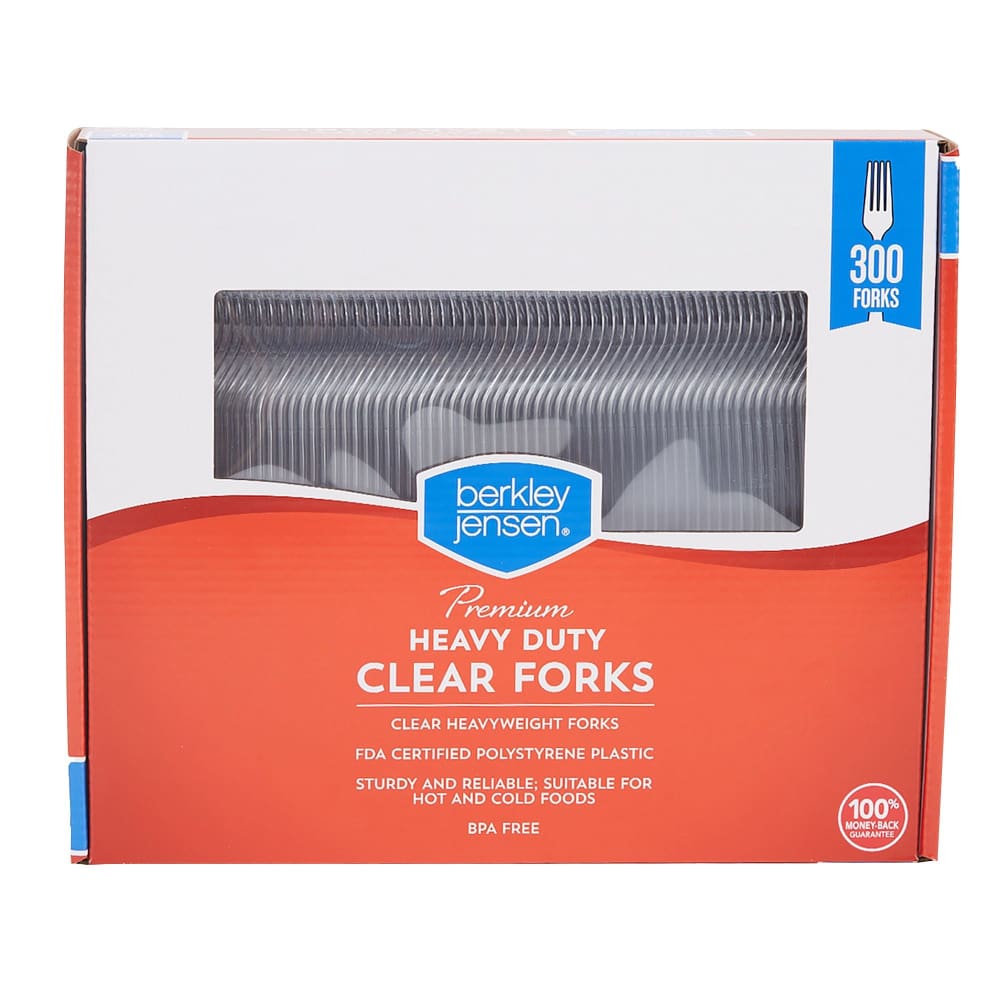 Berkley Jensen Plastic Forks 300 ct. - Clear - Berkley