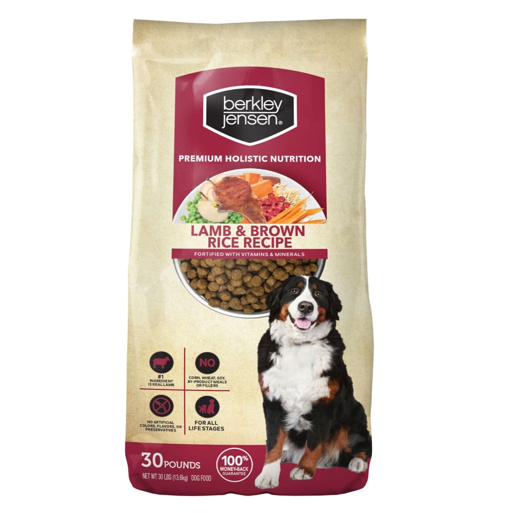 Berkley Jensen Premium Holistic Nutrition Lamb and Brown Rice Dry Dog Food 30 lbs. - Berkley Jensen