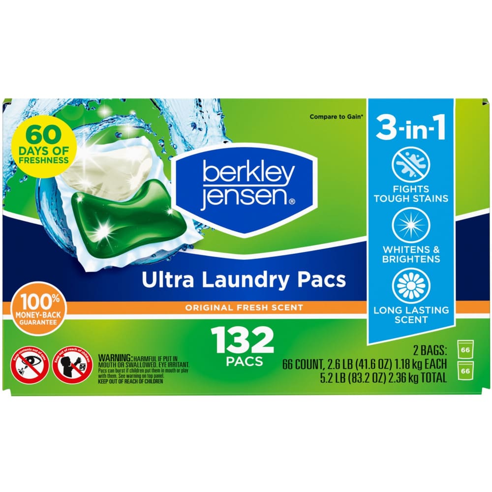 Berkley Jensen Scented Original Laundry Pacs 132 ct. - Berkley Jensen