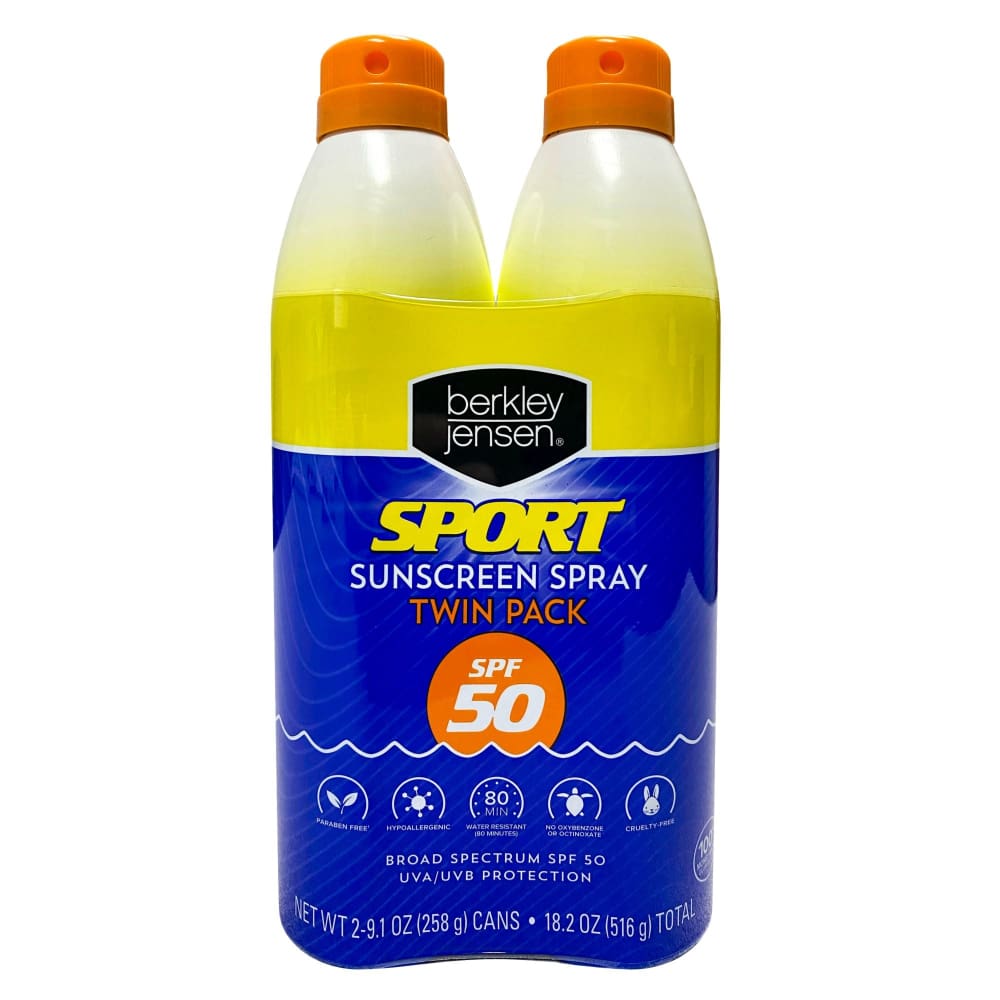 Berkley Jensen Berkley Jensen Sport SPF 50 Sunscreen Spray 2 pk./9.1 oz. - Home/Health & Beauty/Skin Care/Sunscreen & Tanning/ - Berkley