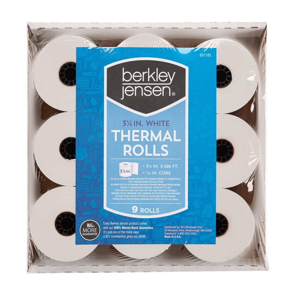 Berkley Jensen Thermal Paper Rolls 9 pk. - Berkley Jensen