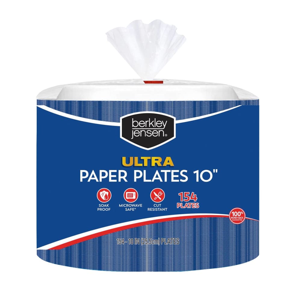 Berkley Jensen Berkley Jensen Ultra 10 Paper Plates 154 ct. - Home/Grocery Household & Pet/Paper & Plastic/Plates Cups & Utensils/Plates