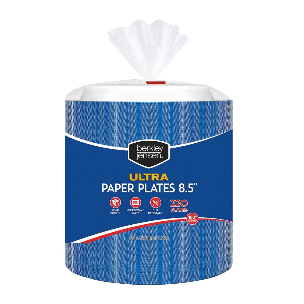 Berkley Jensen Berkley Jensen Ultra 8.5 Paper Plates 220 ct. - Home/Grocery Household & Pet/Paper & Plastic/Plates Cups & Utensils/Plates