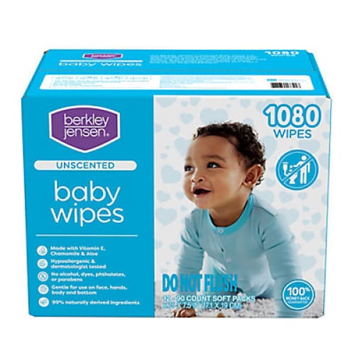Berkley Jensen Unscented Baby Wipes 1080 ct. - Home/Baby & Kids/Diapers & Wipes/Wipes/ - Berkley Jensen
