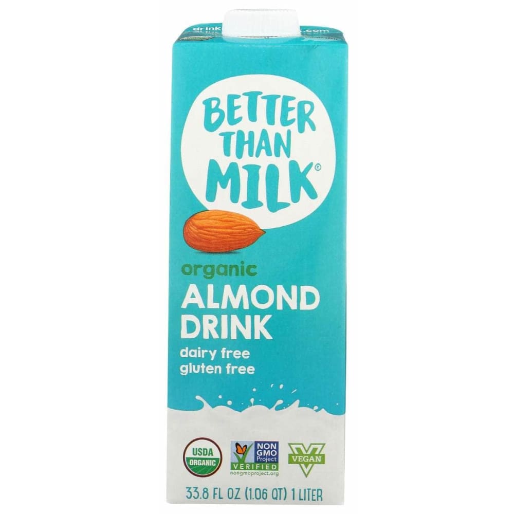 BETTER THAN MILK Grocery > Beverages > Milk & Milk Substitutes BETTER THAN MILK: Milk Almond Orgnl Org, 33.8 fo