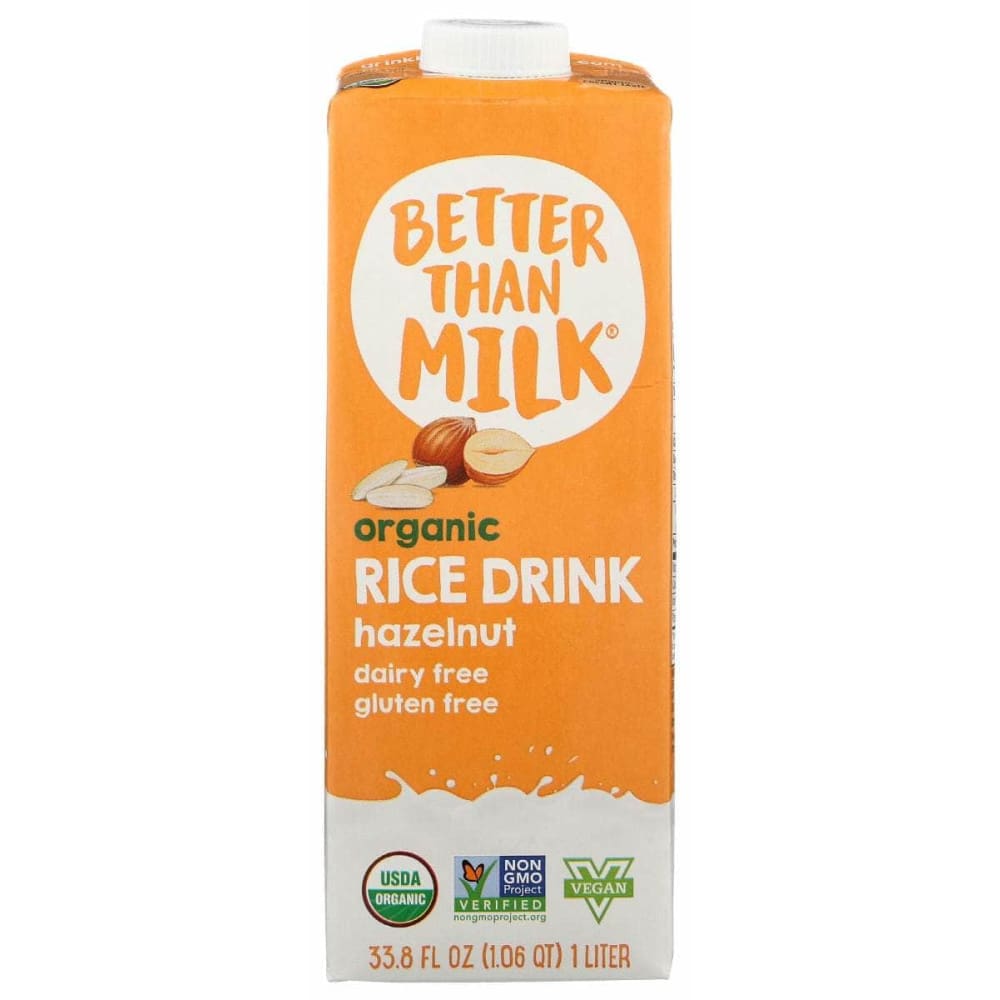 BETTER THAN MILK Grocery > Beverages > Milk & Milk Substitutes BETTER THAN MILK: Milk Rice Hazelnut Org, 33.8 fo
