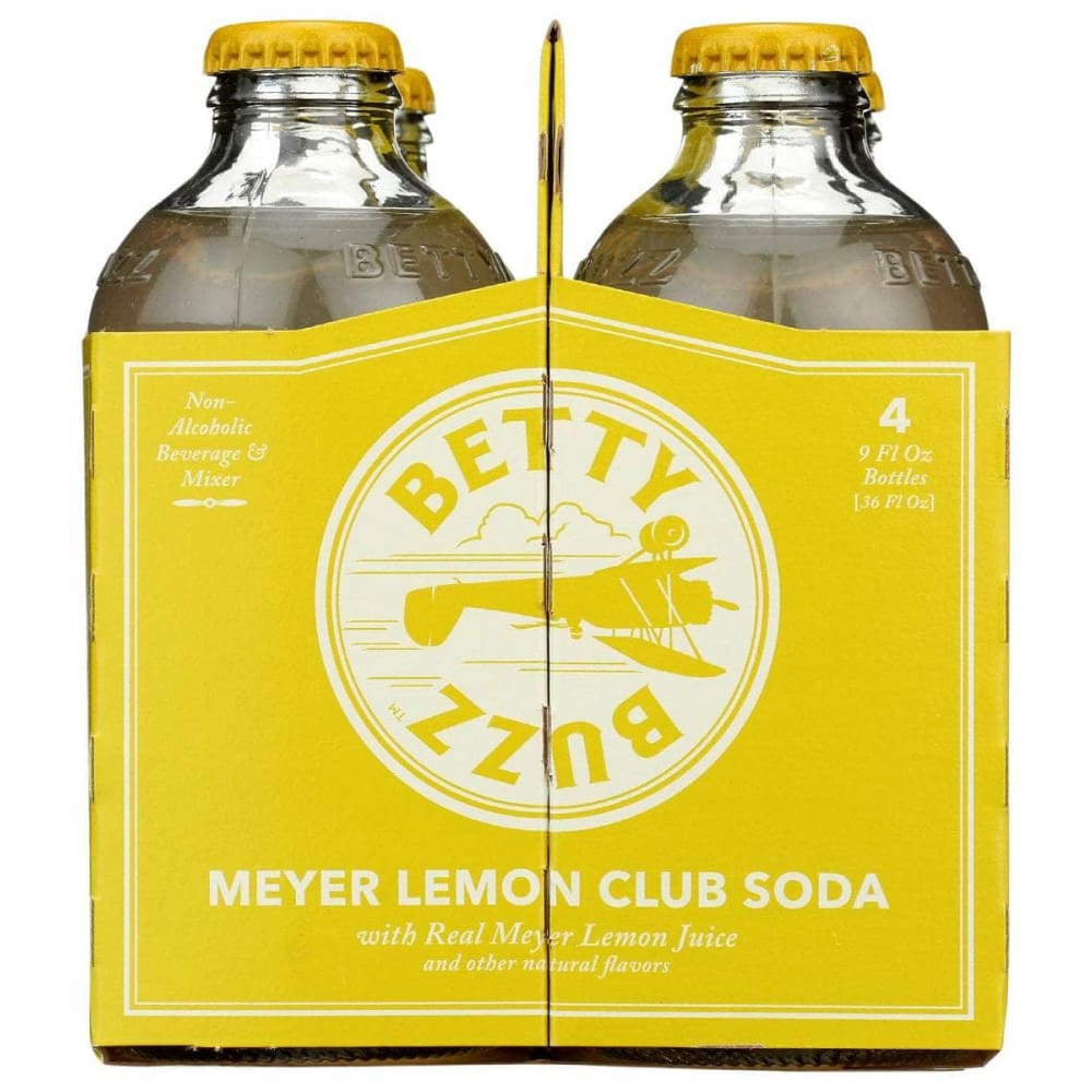 BETTY BUZZ Grocery > Beverages > Drink Mixes BETTY BUZZ Meyer Lemon Club Soda Cocktail Mixer 4 Pack, 36 fo