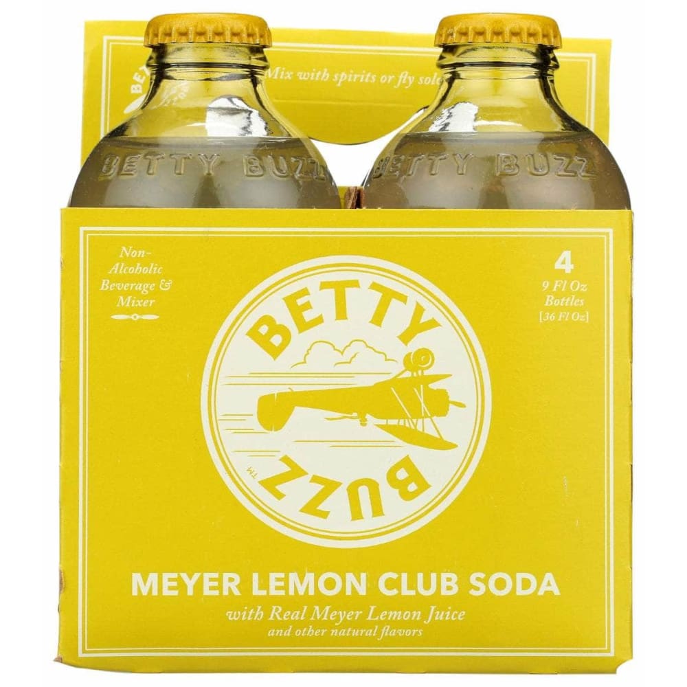 BETTY BUZZ Grocery > Beverages > Drink Mixes BETTY BUZZ Meyer Lemon Club Soda Cocktail Mixer 4 Pack, 36 fo