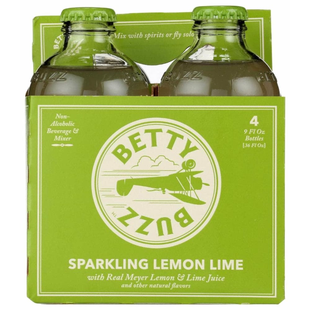 BETTY BUZZ Grocery > Beverages > Drink Mixes BETTY BUZZ Sparkling Lemon Lime Cocktail Mixer 4 Pack, 36 fo