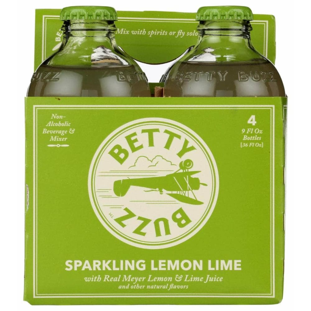 BETTY BUZZ Grocery > Beverages > Drink Mixes BETTY BUZZ Sparkling Lemon Lime Cocktail Mixer 4 Pack, 36 fo