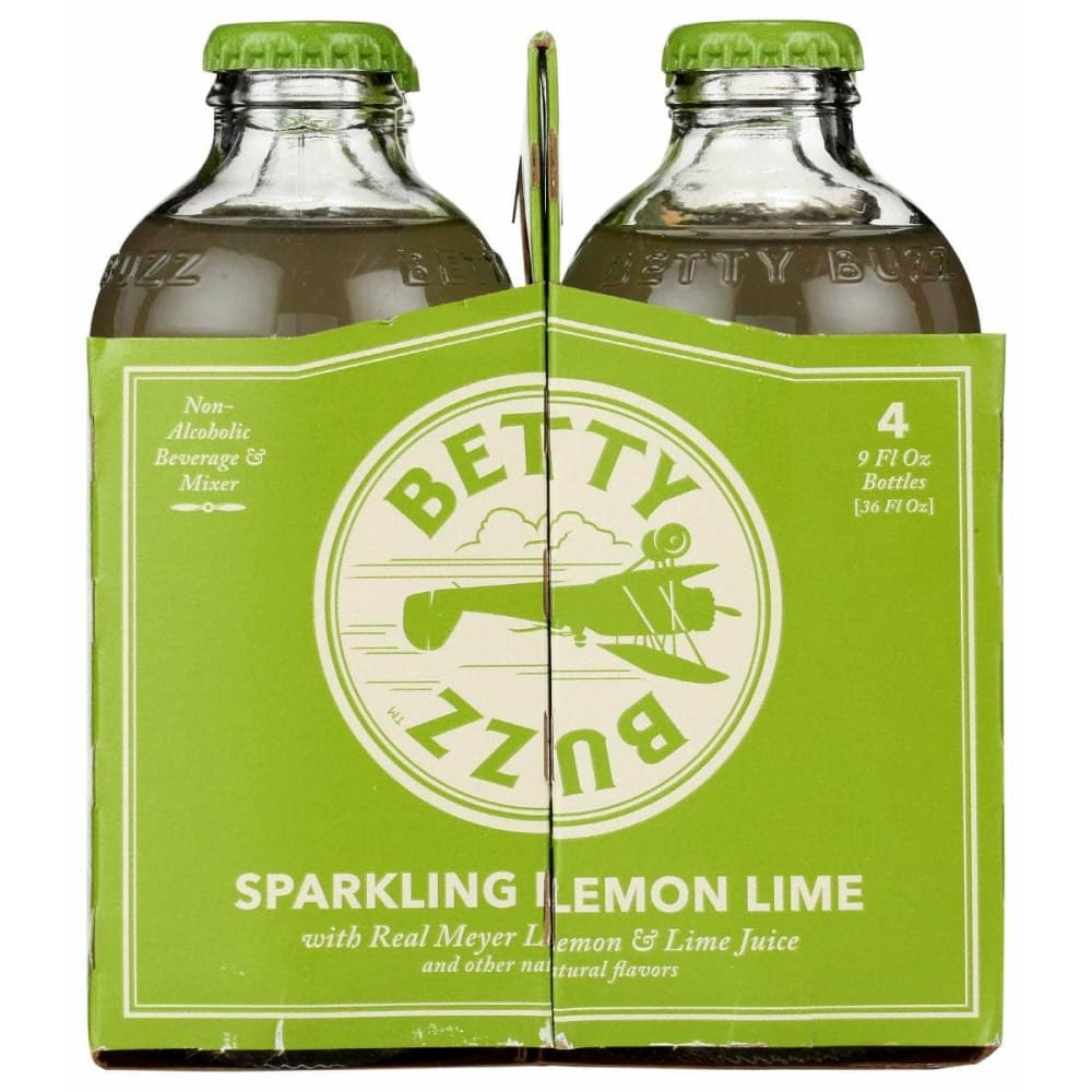 BETTY BUZZ Grocery > Beverages > Drink Mixes BETTY BUZZ Sparkling Lemon Lime Cocktail Mixer 4 Pack, 36 fo