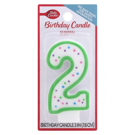BETTY CROCKER: Birthday Candle Numeral 2 1 ea (Pack of 6) - General Merchandise > CANDLES - BETTY CROCKER