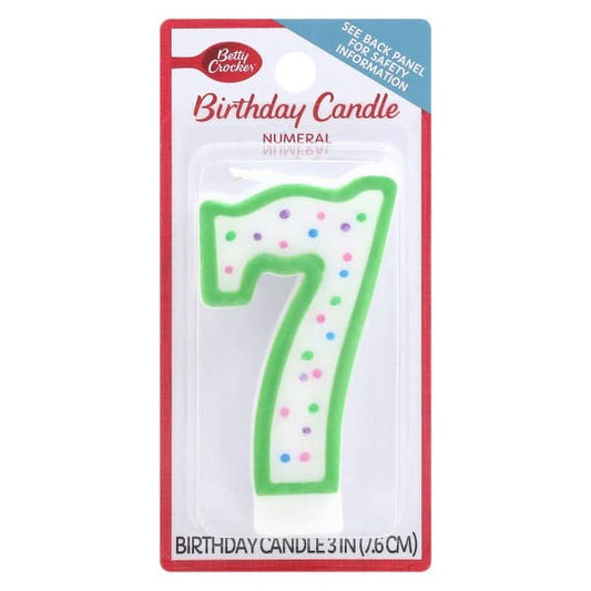 BETTY CROCKER: Birthday Candle Numeral 7 1 ea (Pack of 6) - General Merchandise > CANDLES - BETTY CROCKER