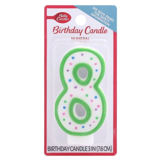 BETTY CROCKER: Birthday Candle Numeral 8 1 ea (Pack of 6) - General Merchandise > CANDLES - BETTY CROCKER