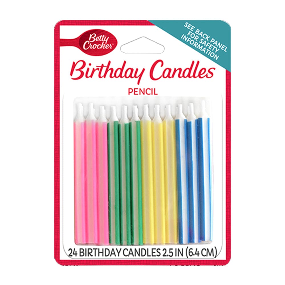 BETTY CROCKER: Candle Pencil 24 pc (Pack of 6) - BETTY CROCKER