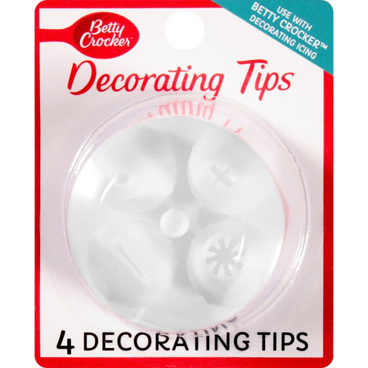 BETTY CROCKER: Decorating Tips 4Ct 1 pc (Pack of 6) - General Merchandise - BETTY CROCKER