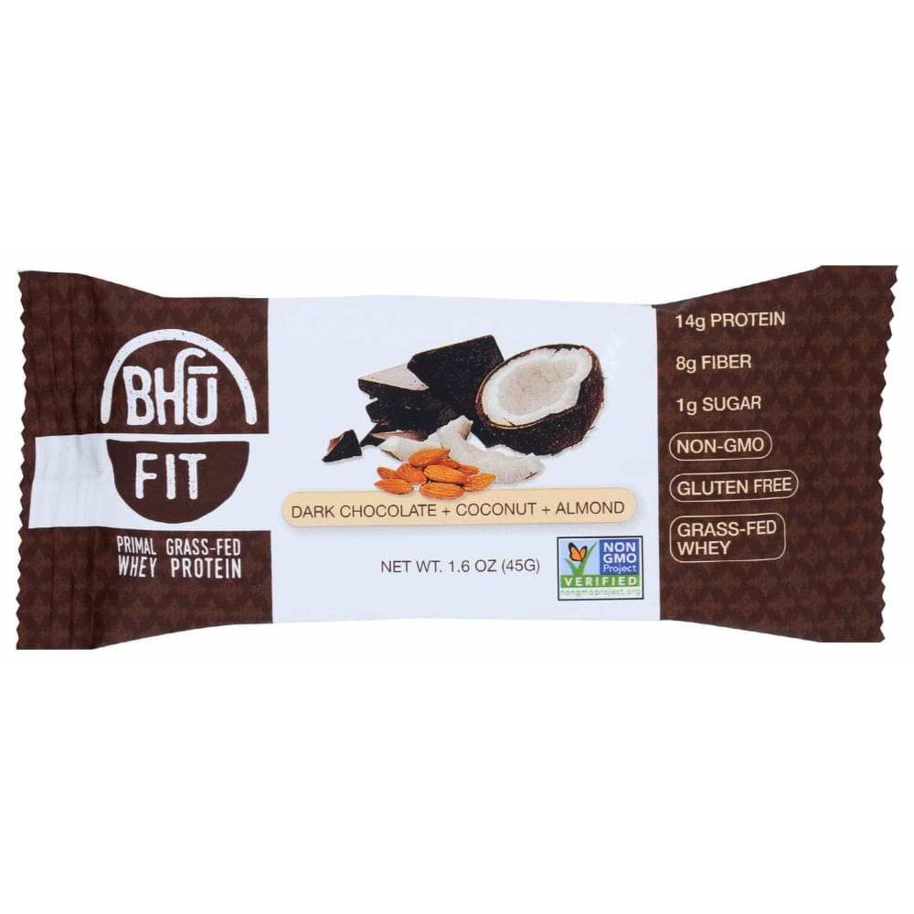 BHU FOODS Bhu Foods Bar Drk Choc Ccnt Almnd, 45 Gm