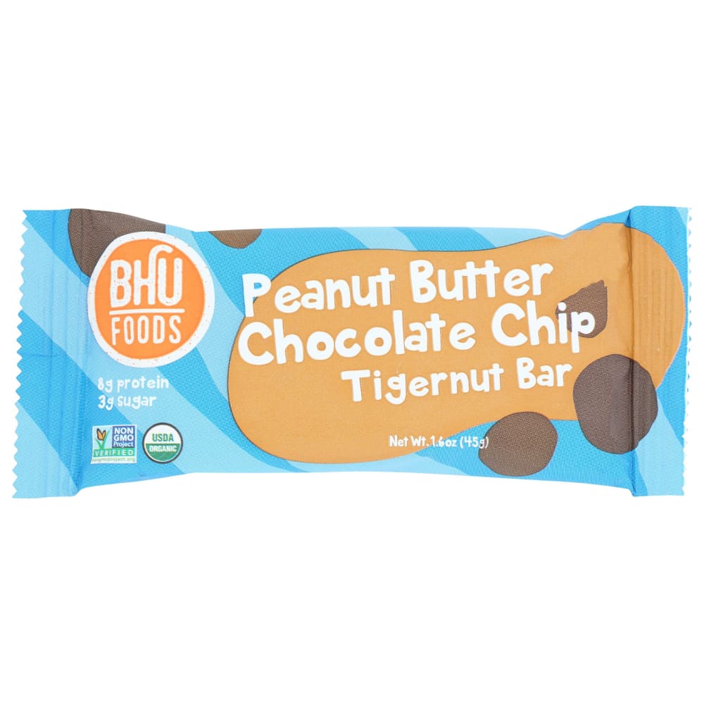 BHU FOODS: Peanut Butter Chocolate Chip Tigernut Bar 1.6 oz (Pack of 5) - Grocery > Nutritional Bars - BHU FOODS