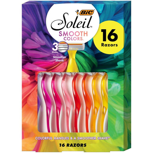 BIC Soleil Color Collection Women’s Razors 3 Blade Razor (16 pk.) - Razors Shaving & Hair Removal - BIC