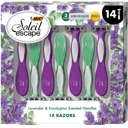 BIC Soleil Escape 3 Blade Disposable Razors (14 ct.) - Razors Shaving & Hair Removal - BIC