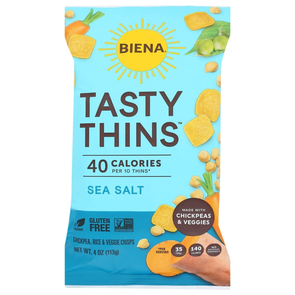 BIENA: Crisps Tasty Thins Sea Sl 4 OZ (Pack of 5) - Grocery > Snacks > Chips > Vegetable & Fruit Chips - BIENA