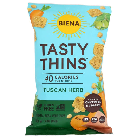BIENA: Crisps Tasty Thins Tus Hb 4 OZ (Pack of 5) - Grocery > Snacks > Chips > Vegetable & Fruit Chips - BIENA