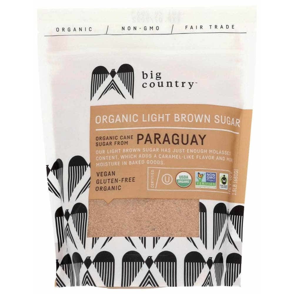 BIG COUNTRY FOODS Grocery > Cooking & Baking > Sugars & Sweeteners BIG COUNTRY FOODS: Brown Sugar Light Org, 24 oz