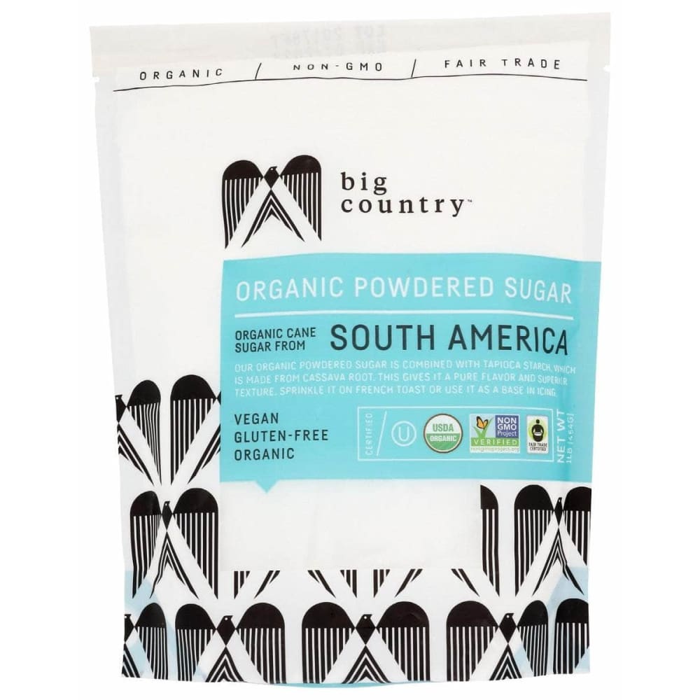 BIG COUNTRY FOODS Grocery > Cooking & Baking > Sugars & Sweeteners BIG COUNTRY FOODS: Organic Powdered Sugar, 16 oz