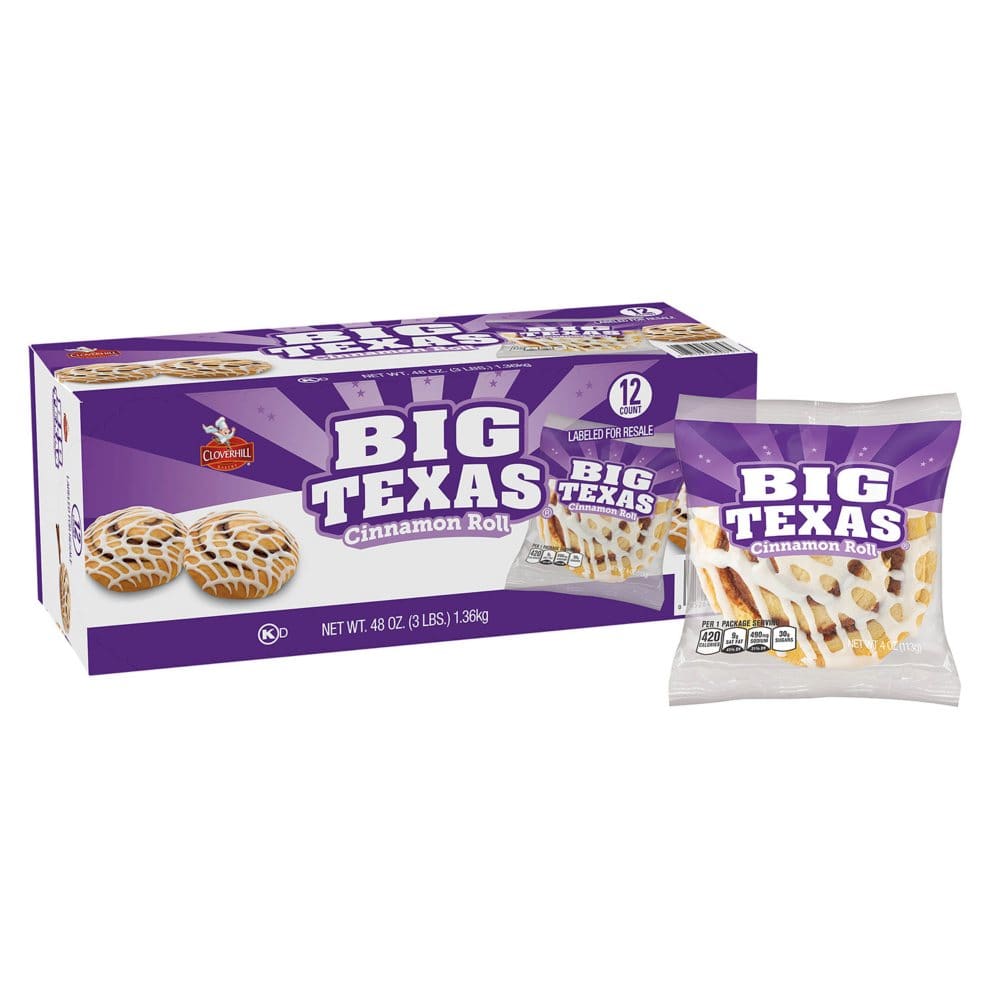 Big Texas Cinnamon Roll (4 oz. 12 pk.) - Bakery C-Store & Vending - Big