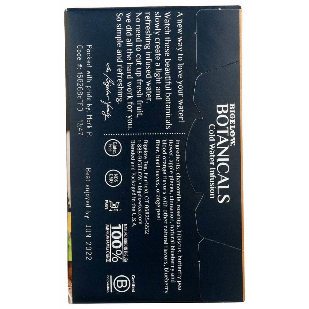 BIGELOW Grocery > Beverages > Coffee, Tea & Hot Cocoa BIGELOW: Blueberry Citrus Basil Tea, 1.31 oz