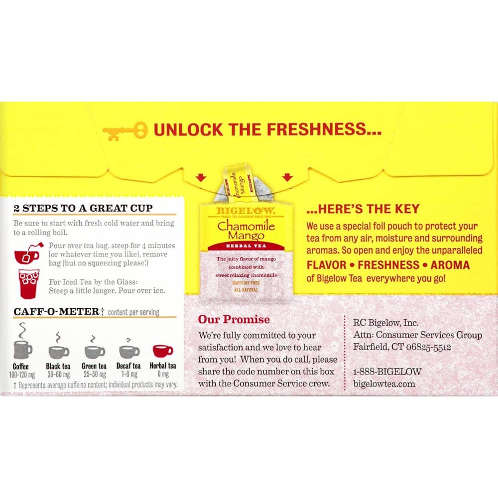 BIGELOW Grocery > Beverages > Coffee, Tea & Hot Cocoa BIGELOW: Chamomile Mango Tea, 0.96 oz