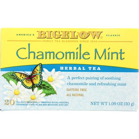 BIGELOW: Chamomile Mint Herbal Tea 20 Tea Bags 1.09 oz (Pack of 5) - Grocery > Beverages > Coffee Tea & Hot Cocoa - BIGELOW