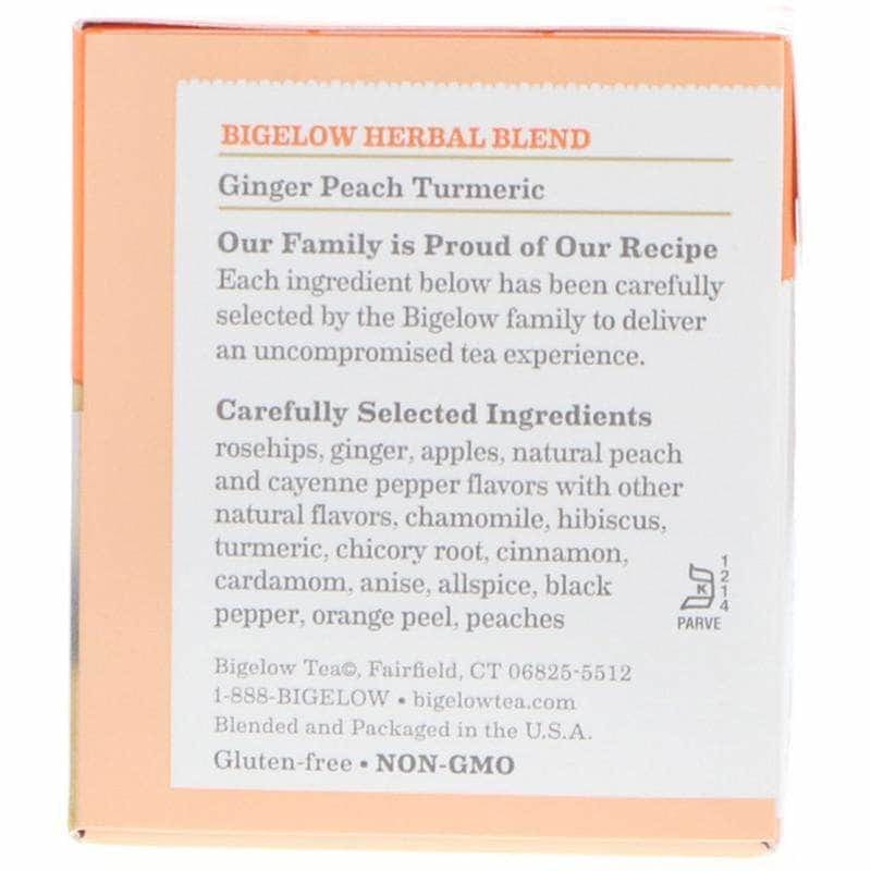 Bigelow Bigelow Ginger Peach Turmeric Herbal Tea, 0.98 oz