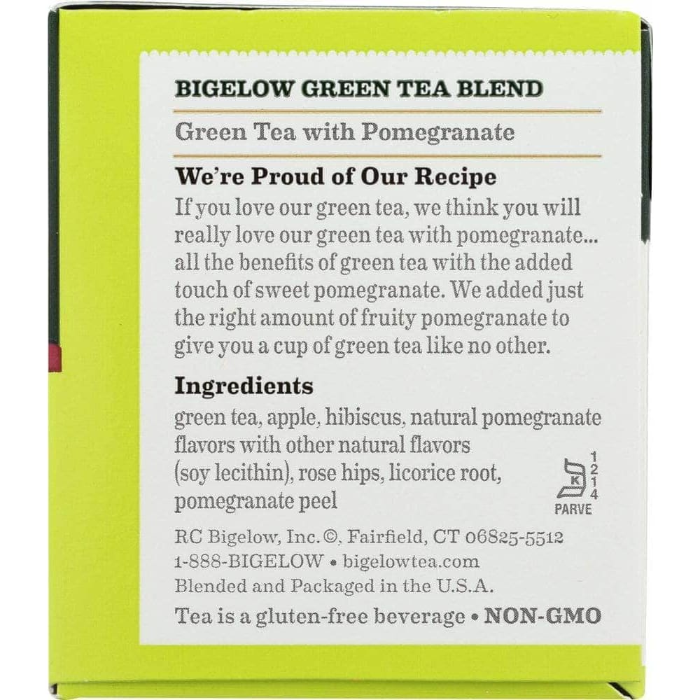 Bigelow Bigelow Green Tea With Pomegranate 20 Tea Bags, 1.37 oz