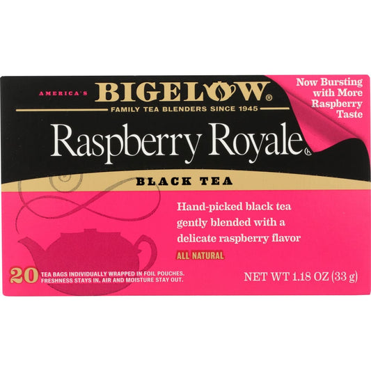 BIGELOW: Raspberry Royale Black Tea 20 Tea Bags 1.18 oz (Pack of 5) - Grocery > Beverages > Coffee Tea & Hot Cocoa - BIGELOW