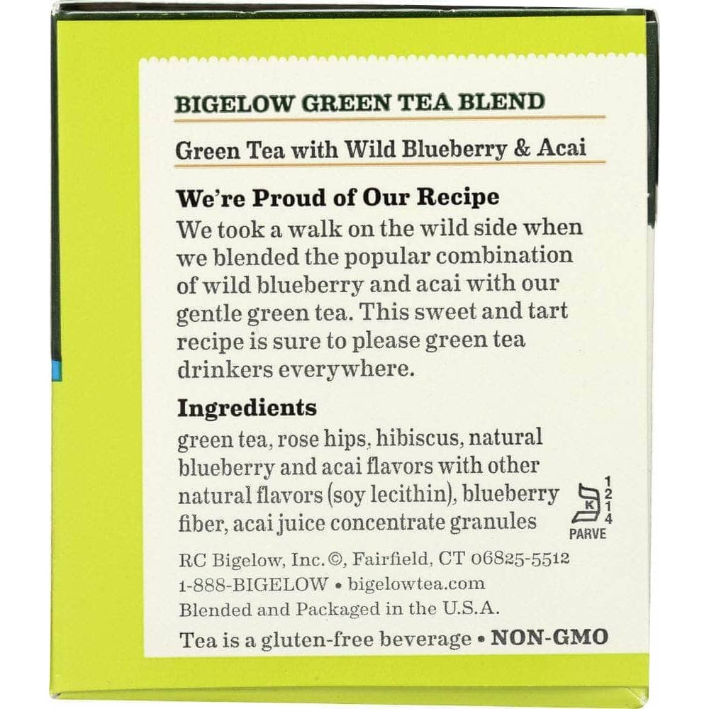 Bigelow Bigelow Tea Green Tea Wild Blueberry & Acai, 20 Tea Bags